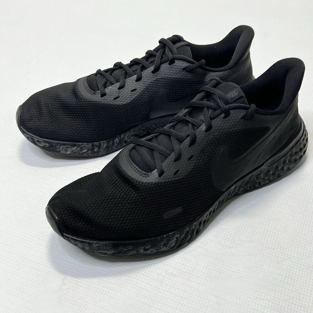 Nike Men's Revolution 5 BQ3204-001 Black Low Top Sneaker Shoes Size 12